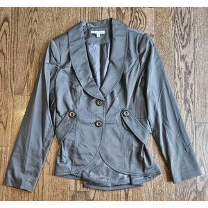 CAbi #769 Work It Blazer Jacket Graphite Gray Office Siren Career Size 6 NWT NEW